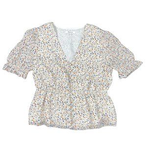 Women's Madewell Floral Print Top Size Medium